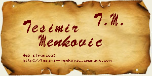 Tešimir Menković vizit kartica